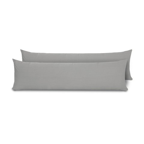 Fronhas para Travesseiro de Corpo Slim 1,50m X 50cm 2 Unidades - Cinza
