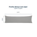 Ver imagem 3 de Fronhas para Travesseiro de Corpo Slim 1,50m X 50cm 2 Unidades - Cinza