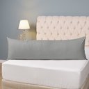 Ver imagem 4 de Fronhas para Travesseiro de Corpo Slim 1,50m X 50cm 2 Unidades - Cinza