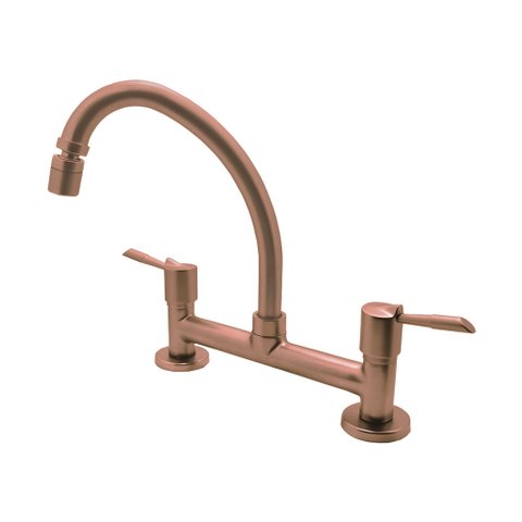 Torneira Misturador Cozinha Pia Mesa Rose Gold Fosco 1/4 Volta Luxo