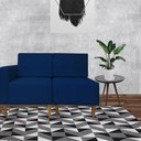 Ver imagem 3 de Poltrona Decorativa Alicia Lado Direito Suede Azul Marinho Pés Madeira Mz Decor