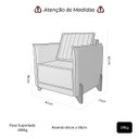 Ver imagem 5 de Poltrona Pé de Madeira Moderna para Sala Confortável e Reforçada Bouclé Helena