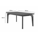Ver imagem 2 de Conjunto: Mesa Sala Jantar Londrina Tampo c/ Vidro Curvo 180cm+6 Cadeiras Maldivas Madeira Naturale/