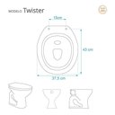 Ver imagem 3 de Tampa de Vaso Polipropileno Twister Branco para Bacia Hervy
