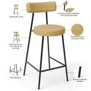 Ver imagem 4 de Kit 06 Banquetas Baixa para Cozinha Sala de Jantar Bar Bancada Milão L02 Couríssimo Fendi - lyam dec