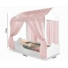 Cama Montessoriana Infantil Montessoriana Duda Com Dossel Rosa - 3