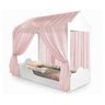 Cama Montessoriana Infantil Montessoriana Duda Com Dossel Rosa - 1