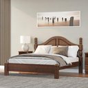 Ver imagem 1 de Cama de Casal Queen Size Madeira Maciça Naipe Café - G74 - Gran Belo