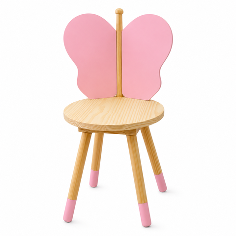 Cadeira Infantil Borboleta Colorida em Madeira | Montessori Quarto Infantil