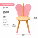 Ver imagem 2 de Cadeira Infantil Borboleta Colorida em Madeira | Montessori Quarto Infantil