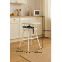 Ver imagem 3 de Cadeira de Alimentação Infantil em Madeira Maciça:branco Fosco