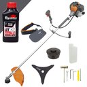 Ver imagem 1 de Roçadeira Aparador de Grama Á Gasolina Tekna Rl430p C/ Faca e Carretel + Óleo Toyama 2t