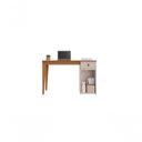 Ver imagem 2 de Escrivaninha Mesa de Estudo Helo 1 Gaveta com 1 Porta Jcm Moveis Cinamomo/off White