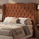 Ver imagem 6 de Cabeceira Cama Box Queen Size Alora 160cm Estofada Capitonê Moderna Bouclê Terracota - Desk Design