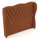 Ver imagem 3 de Cabeceira Cama Box Queen Size Alora 160cm Estofada Capitonê Moderna Bouclê Terracota - Desk Design