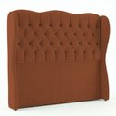 Ver imagem 2 de Cabeceira Cama Box Queen Size Alora 160cm Estofada Capitonê Moderna Bouclê Terracota - Desk Design