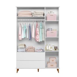 Roupeiro Infantil Lunna 100% Mdf Estilo Retrô - Branca - 2