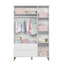 Ver imagem 2 de Roupeiro Infantil Lunna 100% Mdf Estilo Retrô - Branca