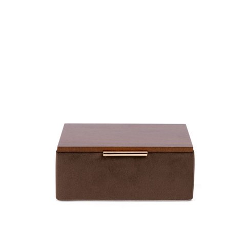 Caixa Decorativa em MDF e Veludo Marrom 15cm 23061 Mart