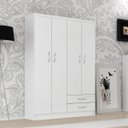 Ver imagem 2 de Guarda-Roupa Solteiro 4 Portas 2 Gavetas Atalaia
