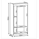 Ver imagem 5 de Guarda-Roupa Solteiro 4 Portas 2 Gavetas Atalaia