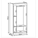 Ver imagem 5 de Guarda-Roupa Solteiro 4 Portas 2 Gavetas Atalaia Branco