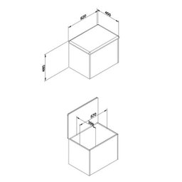 Banco Baú com Assento Estofado AM3043 Movelbento - 3