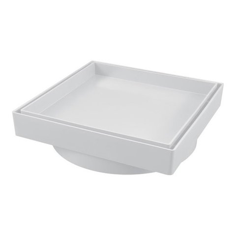 Ralo Invisível Branco 15 X 15 Cm - 1616 Estrela 15x15