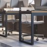 Mesa para Escritório Estilo Industrial 1,20m Pés de Aço Frame F120 Kappesberg - Carvalho Munique - 3