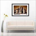 Ver imagem 3 de Quadro Decorativo Xadrez Salas De Jogos Interiores Com Moldura Decorações
