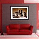 Ver imagem 4 de Quadro Decorativo Xadrez Salas De Jogos Interiores Com Moldura Decorações
