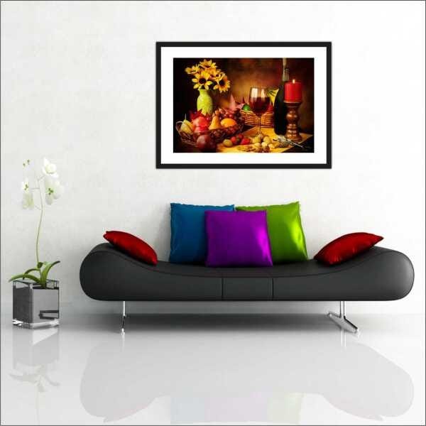 Quadro Decorativo Vinho Bebidas Gourmet Restaurantes Com Moldura - 4