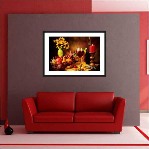 Quadro Decorativo Vinho Bebidas Gourmet Restaurantes Com Moldura - 5