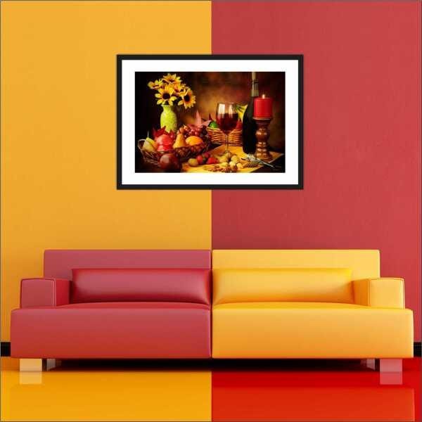 Quadro Decorativo Vinho Bebidas Gourmet Restaurantes Com Moldura - 3