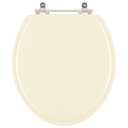 Ver imagem 1 de Assento Sanitário Tampa de Vaso Madeira Mdf Laqueado Convencional Oval Universal 6lpf - Bege Claro