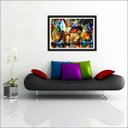 Ver imagem 2 de Quadro Decorativo Abstrato Salas Interiores Com Moldura Decorações
