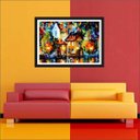Ver imagem 3 de Quadro Decorativo Abstrato Salas Interiores Com Moldura Decorações