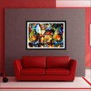Ver imagem 5 de Quadro Decorativo Abstrato Salas Interiores Com Moldura Decorações