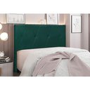 Ver imagem 4 de Cabeceira Cama Box Solteiro 90 Cm Aquilla Veludo S04 - D'rossi Cor Verde