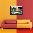 Ver imagem 2 de Quadro Decorativo Pôquer Cartas Baralho Salas De Jogos Interiores Com Moldura Decorações