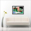 Ver imagem 1 de Quadro Decorativo Pôquer Cartas Baralho Salas De Jogos Interiores Com Moldura Decorações
