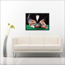 Ver imagem 3 de Quadro Decorativo Pôquer Cartas Baralho Salas De Jogos Interiores Com Moldura Decorações