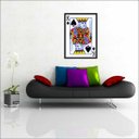Ver imagem 1 de Quadro Decorativo Baralho Canastra Rei Jogos Salas Decorações Interiores Com Moldura
