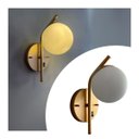 Ver imagem 2 de Arandela Luminaria de Parede Inclinada Moderno Interruptor com Vidro Globo 12cm Decoração Casa