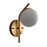 Arandela de Parede Inclinada Moderno com Interruptor Dourado com Globo 12cm Decoração Casa, Sala - 5