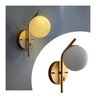 Arandela de Parede Inclinada Moderno com Interruptor Dourado com Globo 12cm Decoração Casa, Sala - 1