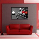 Ver imagem 3 de Quadro Decorativo Esportes Sinuca Bilhar Sala De Jogos Com Moldura