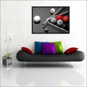 Ver imagem 2 de Quadro Decorativo Esportes Sinuca Bilhar Sala De Jogos Com Moldura