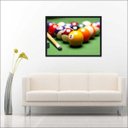 Ver imagem 3 de Quadro Decorativo Esportes Sinuca Bilhar Sala De Jogos Com Moldura