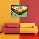 Ver imagem 4 de Quadro Decorativo Esportes Sinuca Bilhar Sala De Jogos Com Moldura